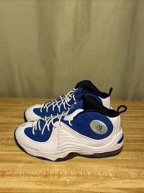 Nike Penny II (2015)  White College Blue  Basketball Shoes 333886-400 Men 10.5